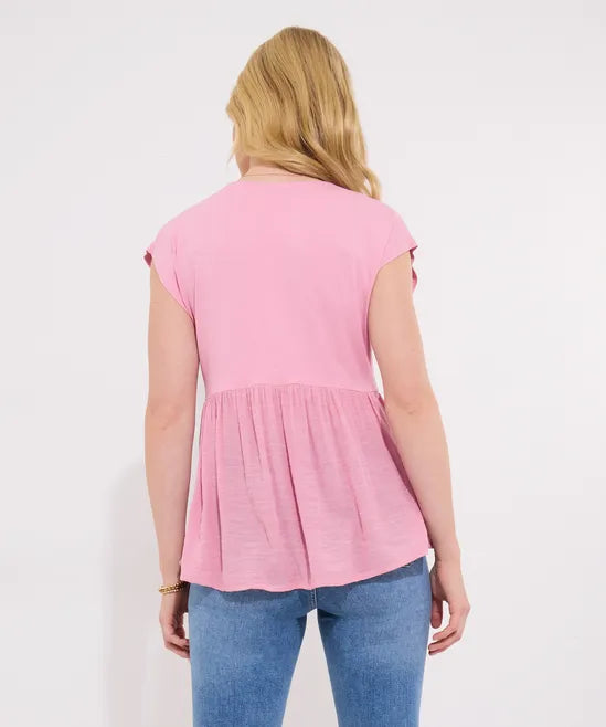 Relaxed Fit V-Neck Top